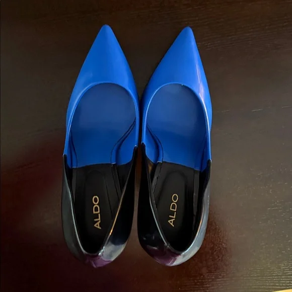 Aldo color block Black and Blue Heels NWOB - Picture 4 of 7